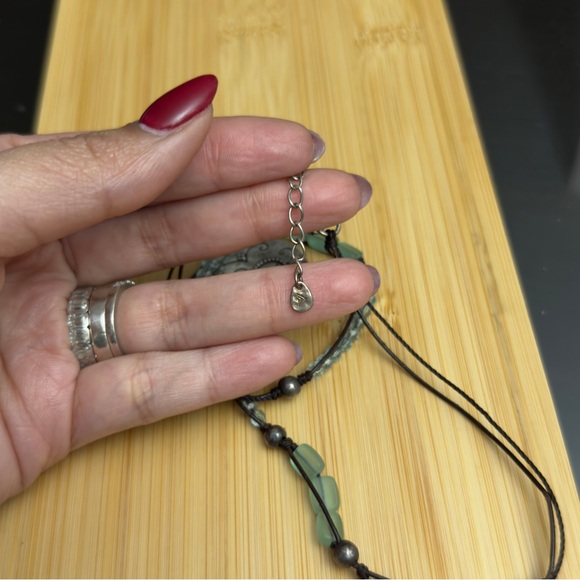 Silpada N2101 Retired glass & leather Necklace - Picture 5 of 8